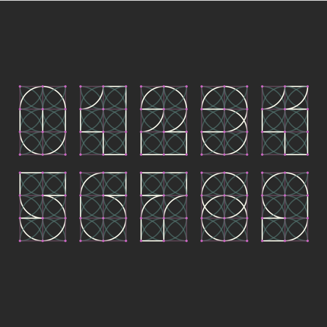 A stylized set of digits.